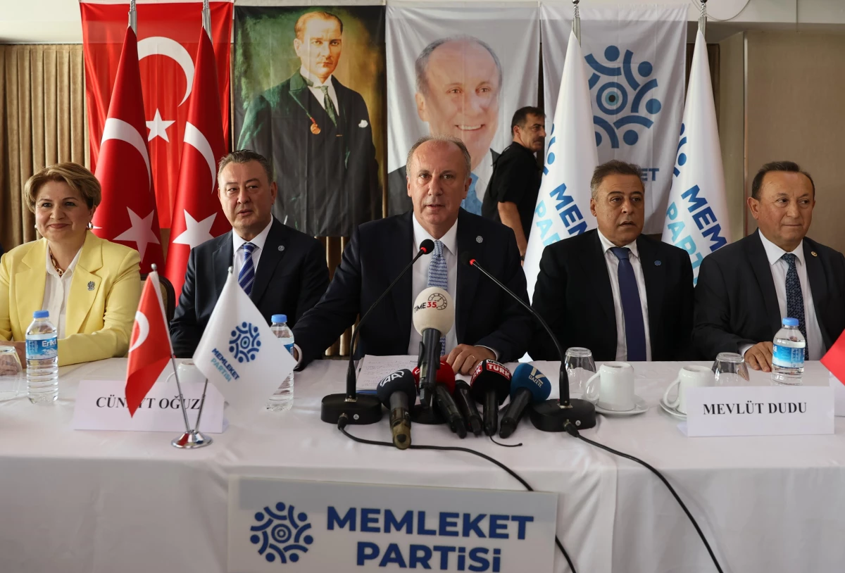 Memleket Partisi Genel Başkanı İnce İzmir\'de basın toplantısı düzenledi