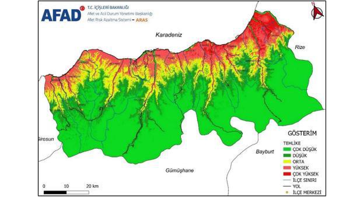 Trabzon\'da 168 okul ile 193 cami \'çok yüksek\' heyelan riskli alanda