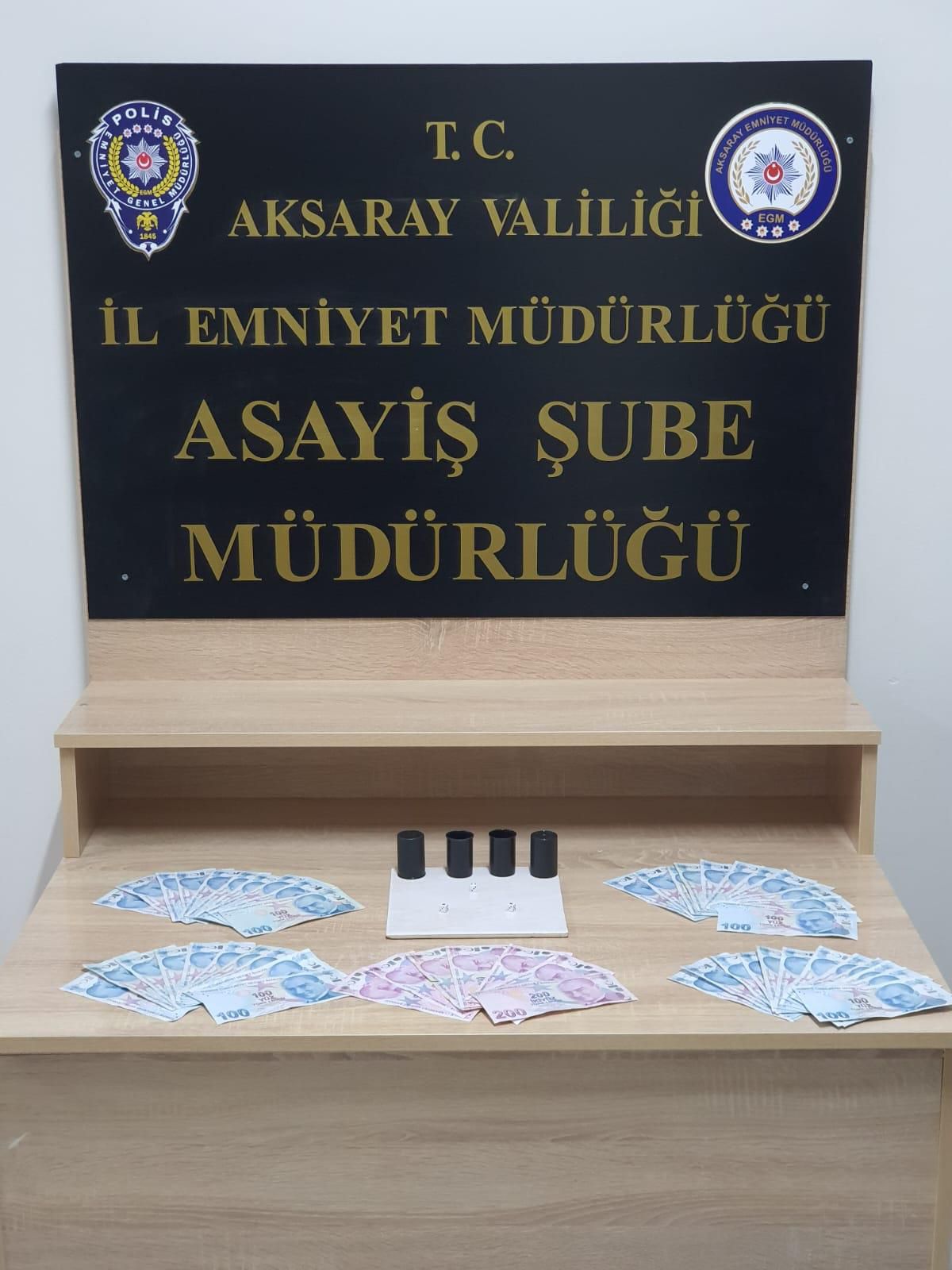 Aksaray\'da kumar oynayan 10 kişiye 16 bin 371 lira ceza verildi