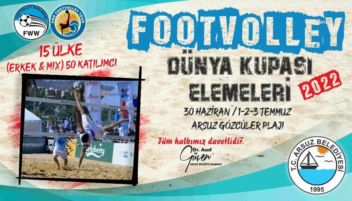 Arsuz\'da \'Dünya Footvolley Şampiyonası\' Eleme Maçları Başlıyor