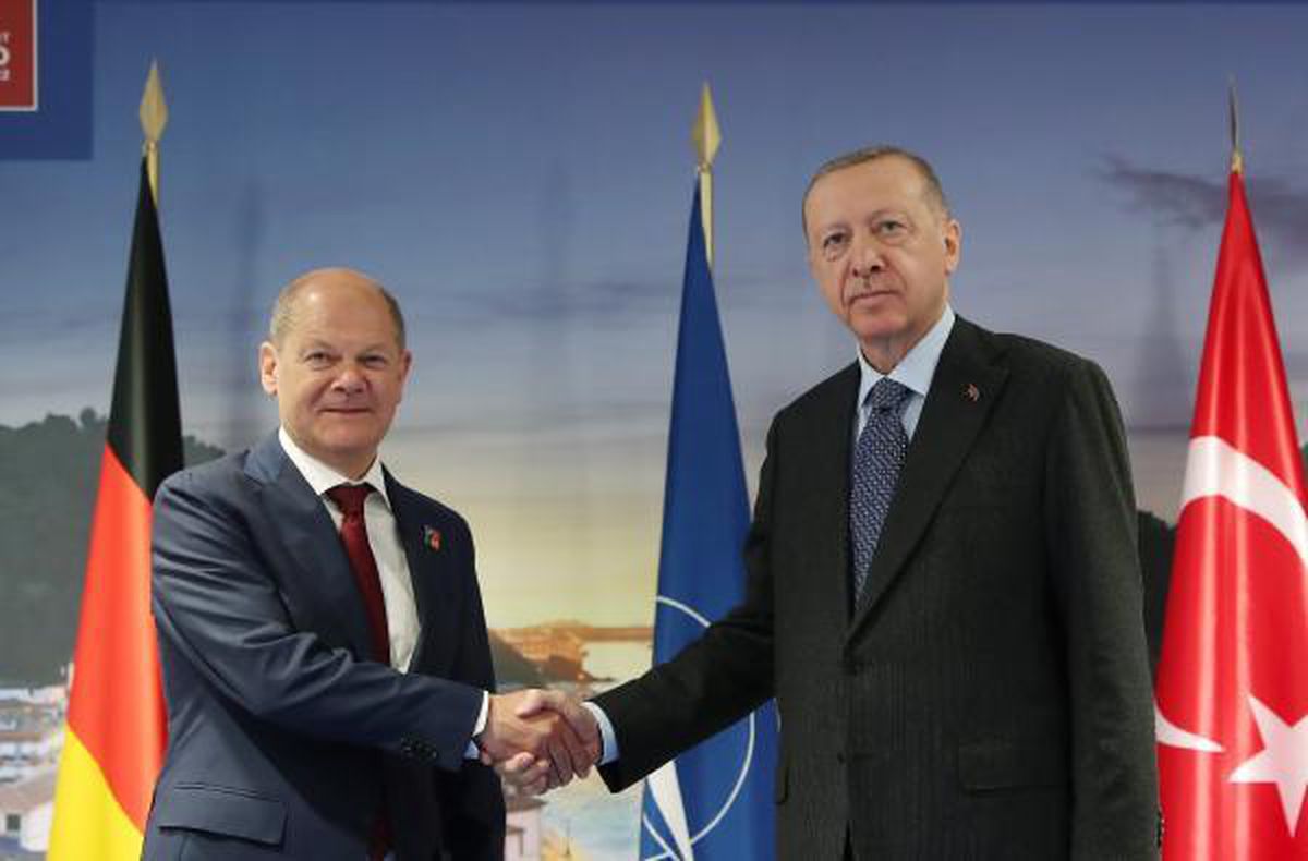 Cumhurbaşkanı Erdoğan, Almanya Şansölyesi Scholz\'u kabul etti