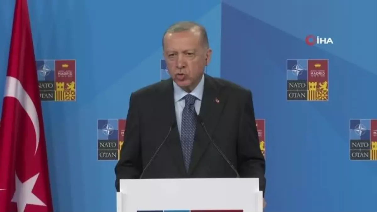 Cumhurbaşkanı Recep Tayyip Erdoğan, NATO Devlet ve Hükümet Başkanları Toplantısı\'nın ardından düzenlediği basın toplantısında, "(İsveç ve...