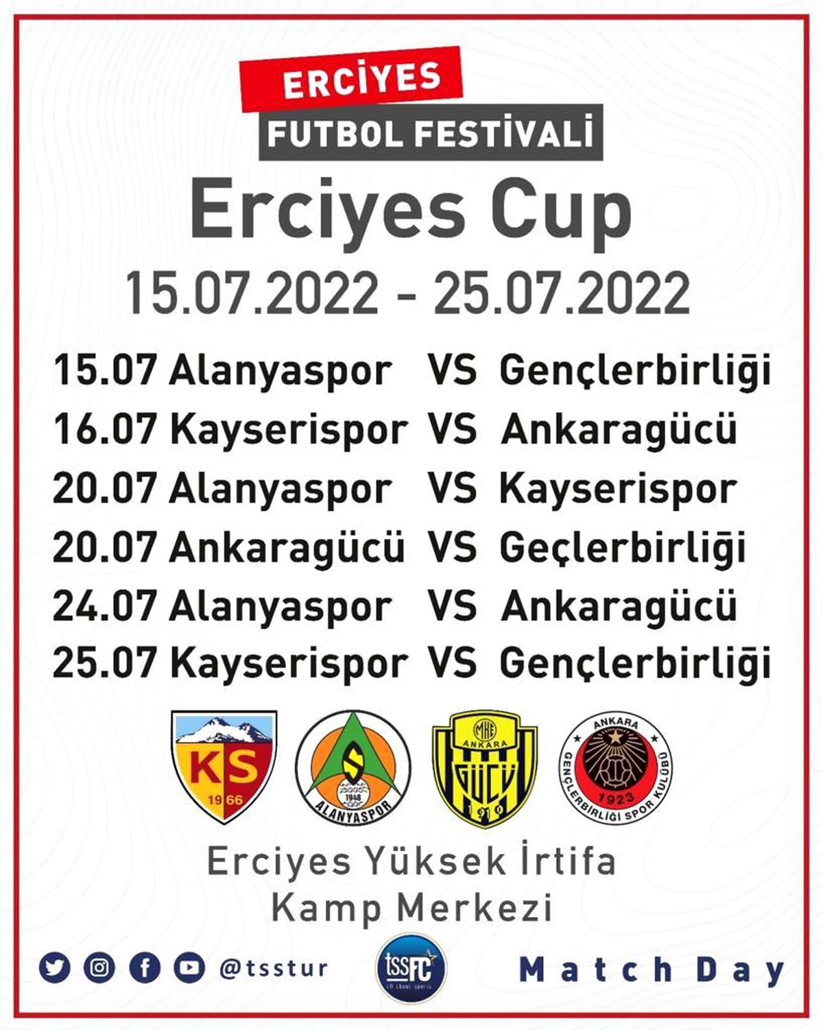 Erciyes\'te 4\'lü futbol turnuvası