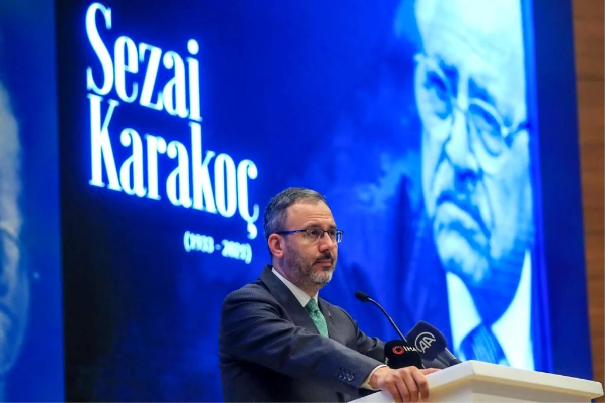Gençlik ve Spor Bakanı Kasapoğlu: "Üstat Sezai Karakoç, fikirleriyle, dava adamlığıyla, üstün edebi eserleriyle ve örnek şahsiyetiyle asrımızın...
