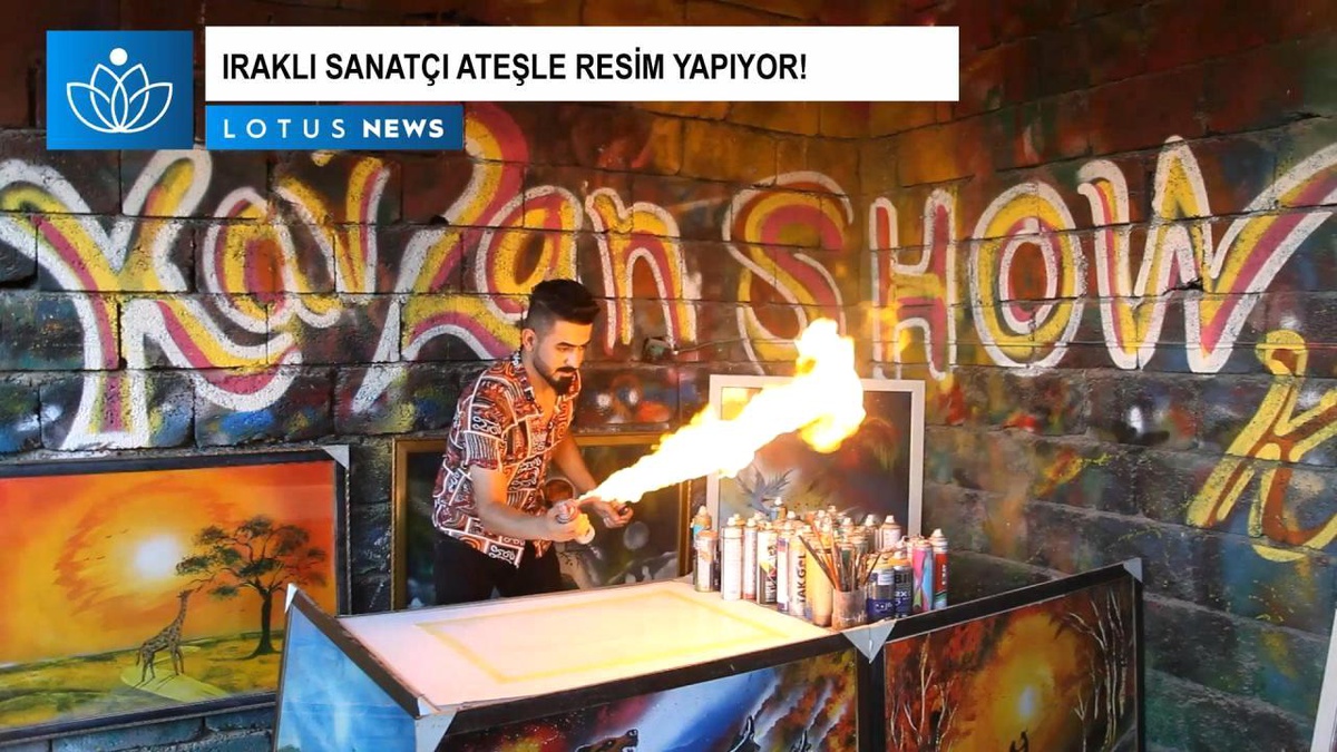 Video: Iraklı Sanatçı Ateşle Resim Yapıyor