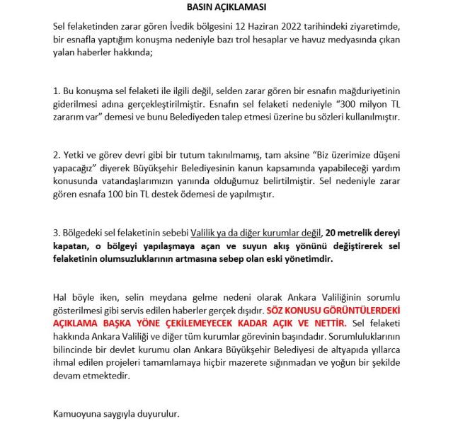 Sel mağdurlarıyla konuşması gündem olan Mansur Yavaş, gelen tepkilere yanıt verdi Sel mağdurlarıyla konuşması gündem olan Mansur Yavaş, gelen tepkilere yanıt verdi