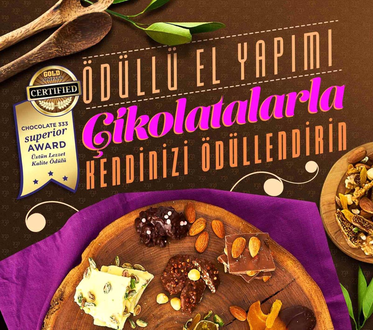Chocolate 333 el yapımı çikolataları ile Üstün Lezzet Ödülü\'nü kazandı