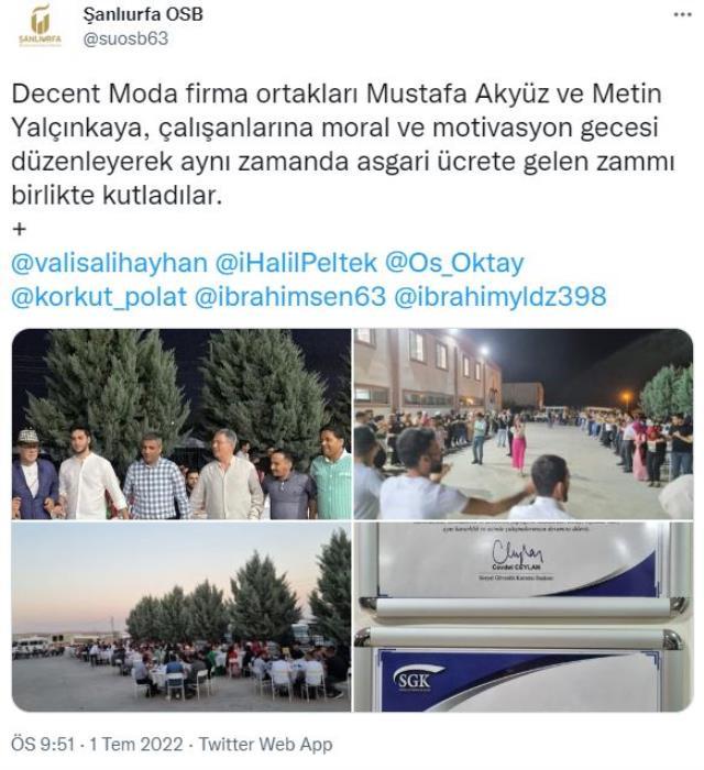 Şanlıurfa'da fabrika çalışanları asgari ücret zammını halay çekerek kutladı