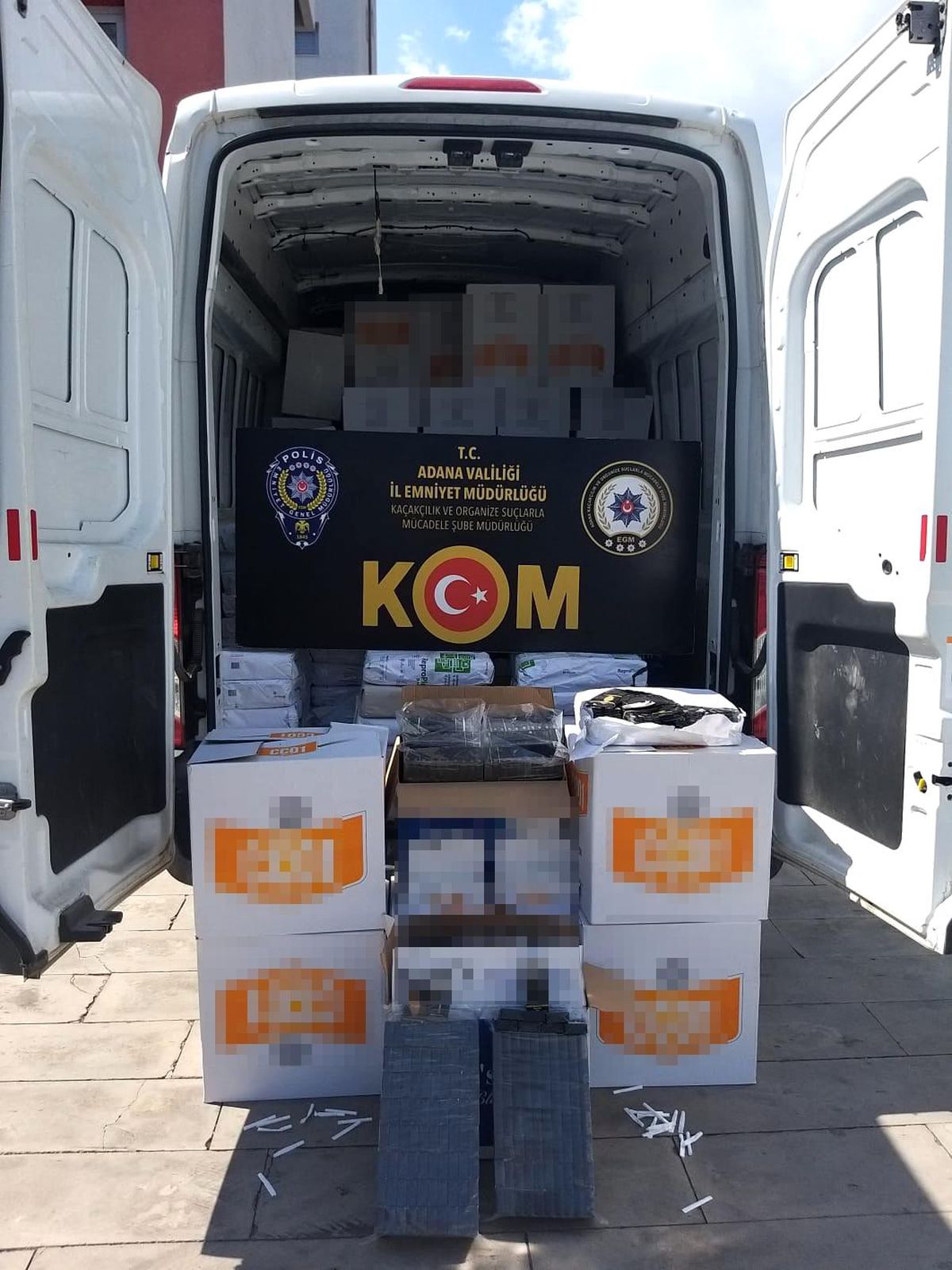 Adana\'da 3 milyon 230 bin kaçak makaron ele geçirildi