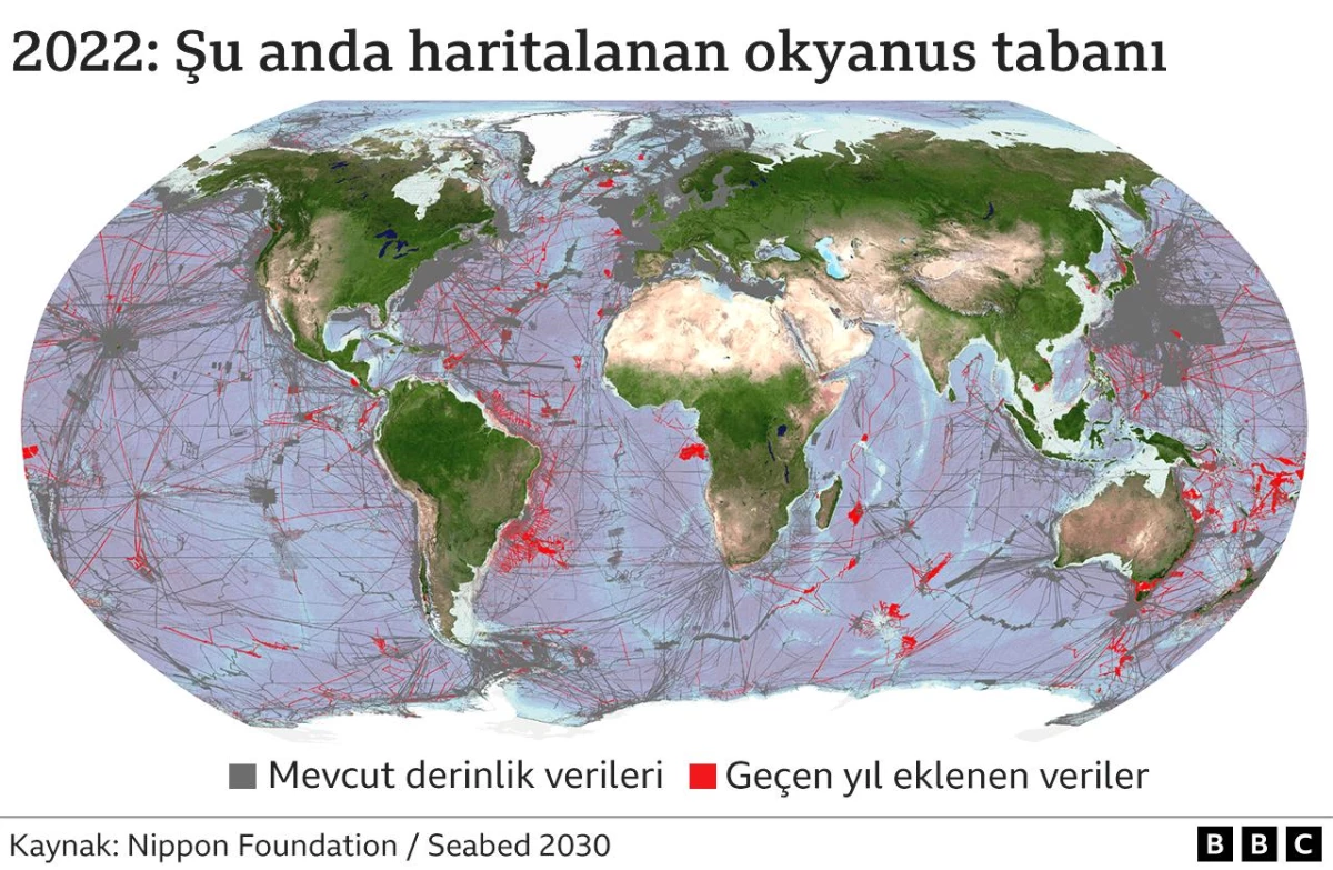 Okyanus tabanının çeyreği haritalandırıldı