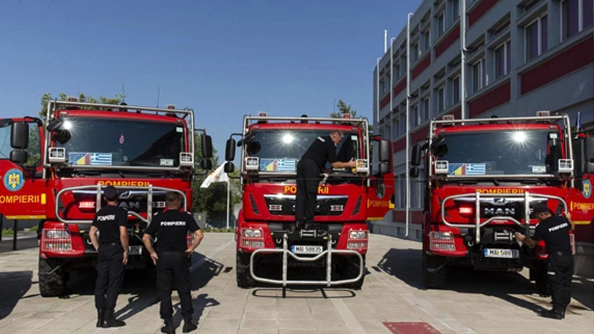 Orman Yangını Mevsiminde Romanya\'dan Yunanistan\'a İtfaiye Desteği