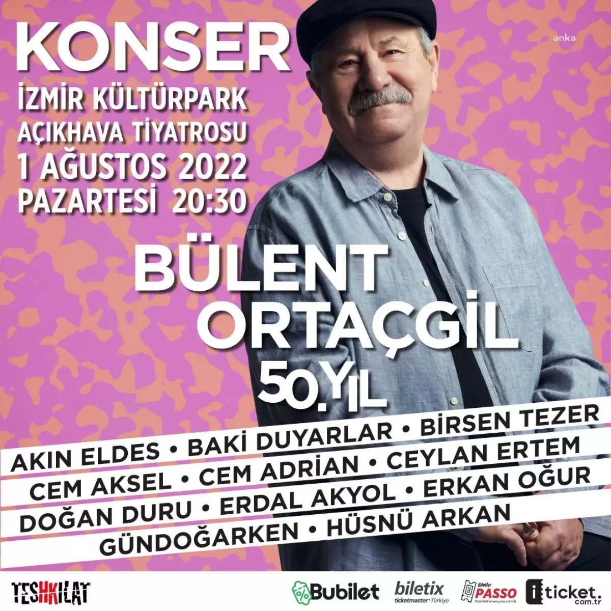 Bülent Ortaçgil, Sanattaki 50\'nci Yılını İzmir\'de ve Ankara\'da Vereceği Konserlerle Kutlayacak