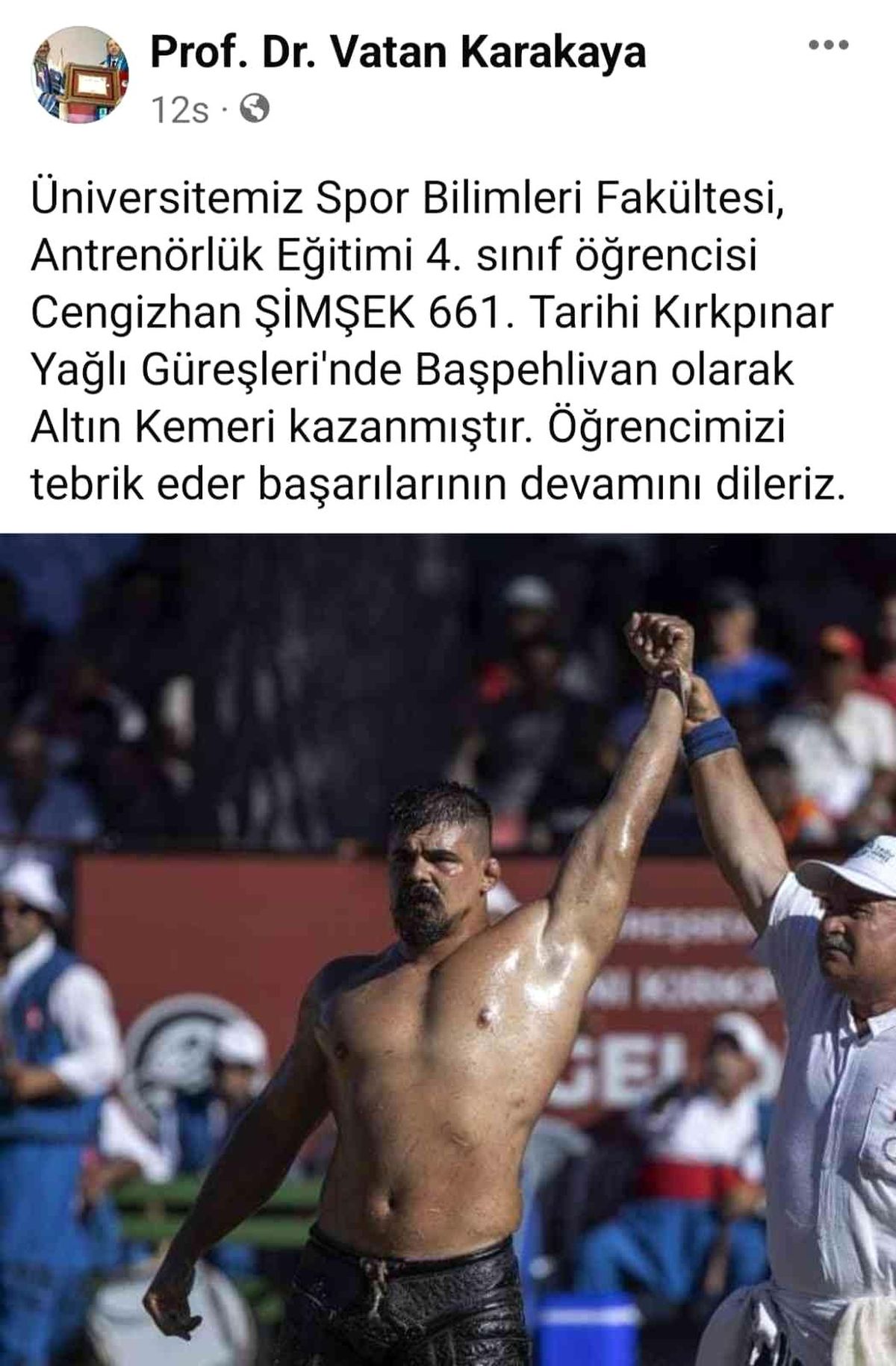 KAEÜ\'de Kırkpınar gururu