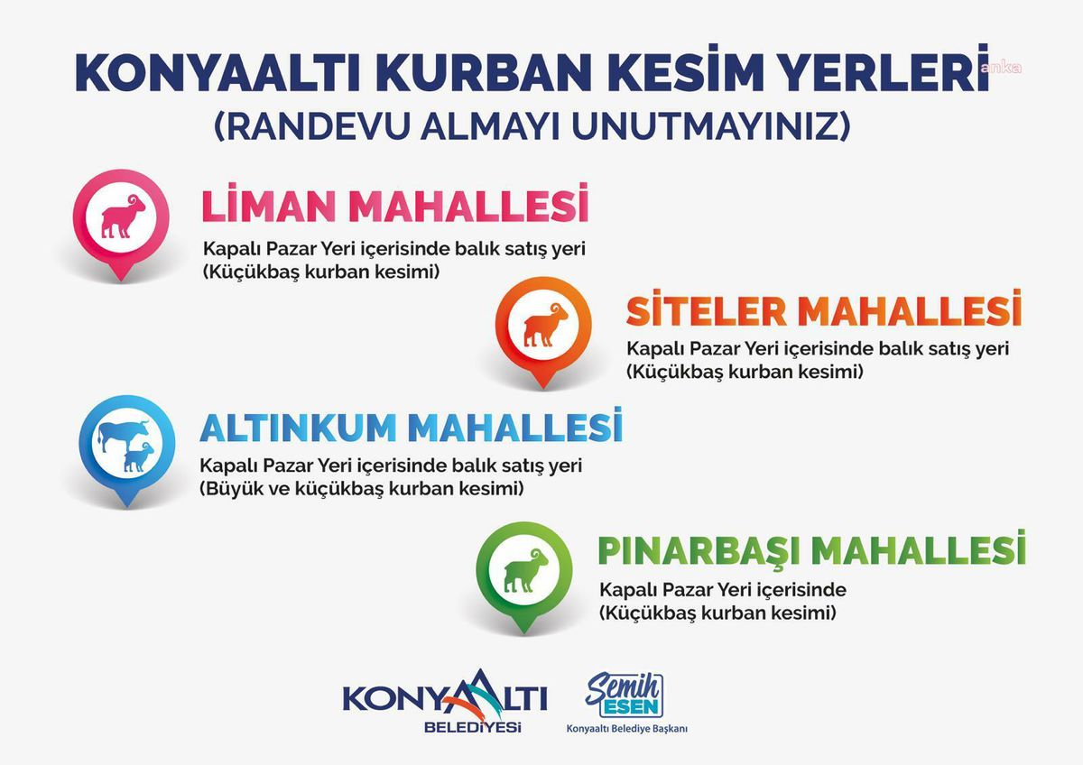 Konyaaltı Belediyesi'nden Ücretsiz Kurban Kesimi Hizmeti