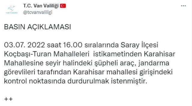 Son dakika haberleri | Van'da kaçan şüpheli minibüsün tekerine ateş açıldı: 1 ölü, 12 yaralı Son dakika haberleri | Van'da kaçan şüpheli minibüsün tekerine ateş açıldı: 1 ölü, 12 yaralı