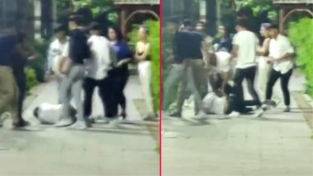 Ankara\'da 2 genç kız kendilerine laf atan kişiyi sokak ortasında dövdü