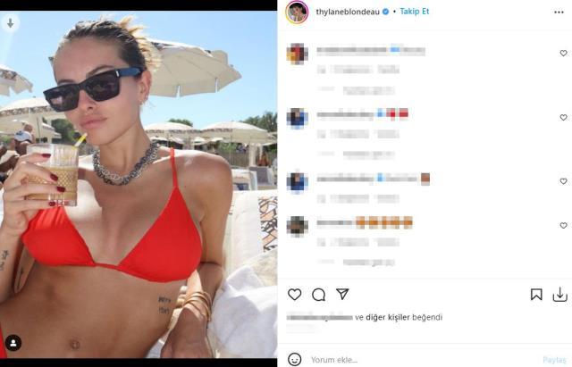 Dünyanın En Güzel Kızı seçilen Thylane Blondeau büyüdü! Kırmızı bikinisiyle sahildekileri kendine hayran bıraktı