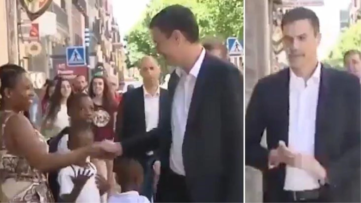 Dünya, İspanya Başbakanı Sanchez\'in skandal hareketini konuşuyor! Siyahi kadınla tokalaştıktan sonra ellerini sildiği anlar kameralara yansıdı