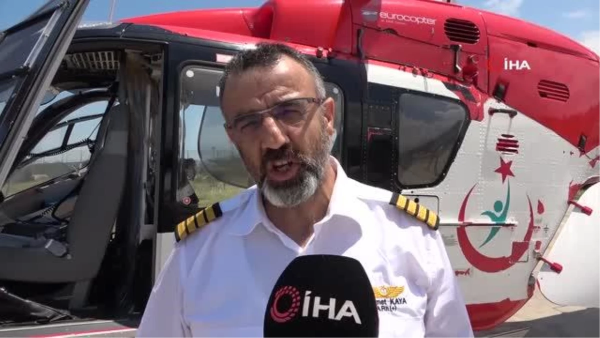 Helikopter ambulans en yoğun günlerini yaz mevsiminde yaşıyor