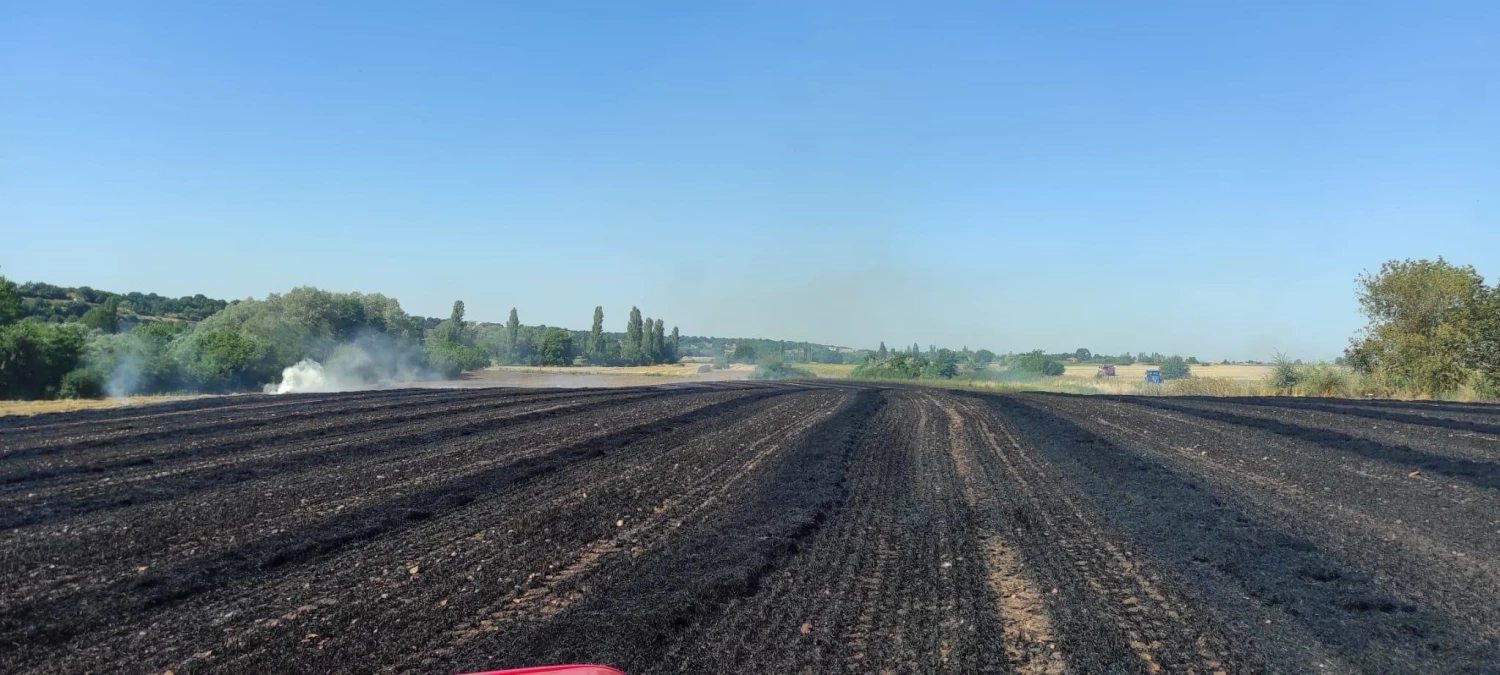 Kırklareli\'nde 25 dekar buğday ekili alan yandı
