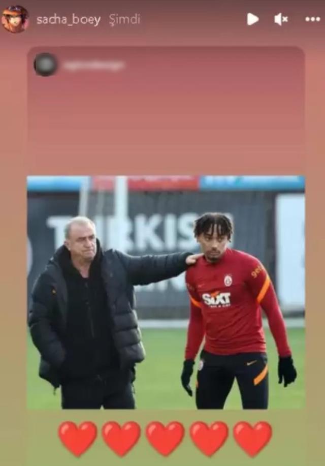 Talebiyle Galatasaray yönetimini kızdıran Sacha Boey'den Fatih Terim paylaşımı