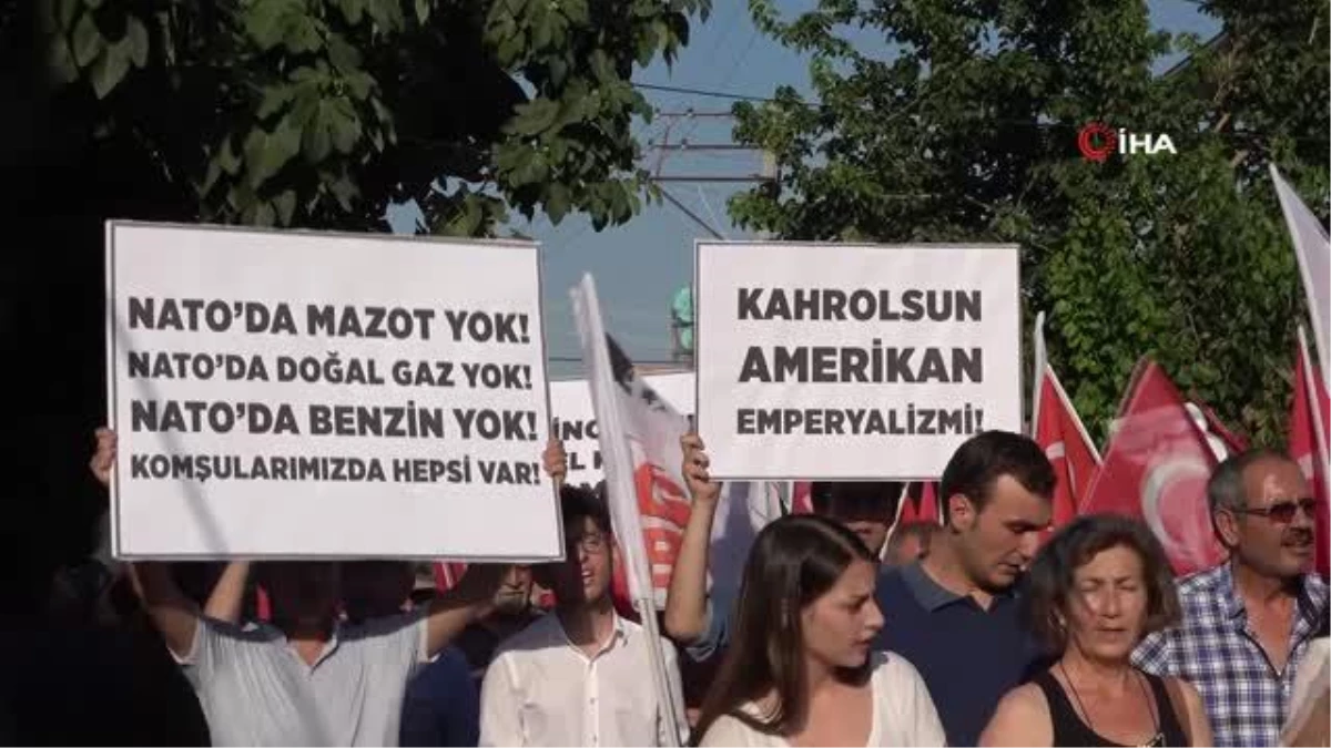 Vatan Partisi ve TGB İncirlik Üssü önünde Türkiye NATO\'da çıksın diye eylem yaptı
