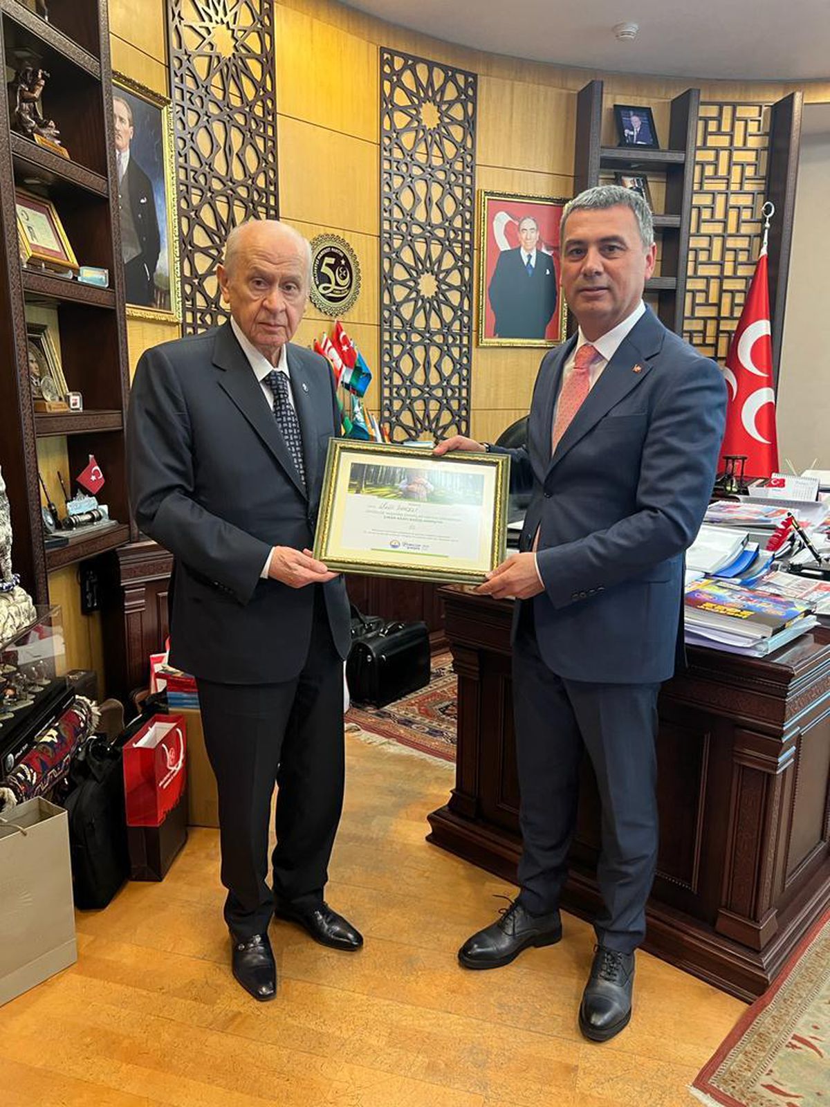 Gölbaşı Belediye Başkanı Şimşek\'ten Devlet Bahçeli\'ye ziyaret