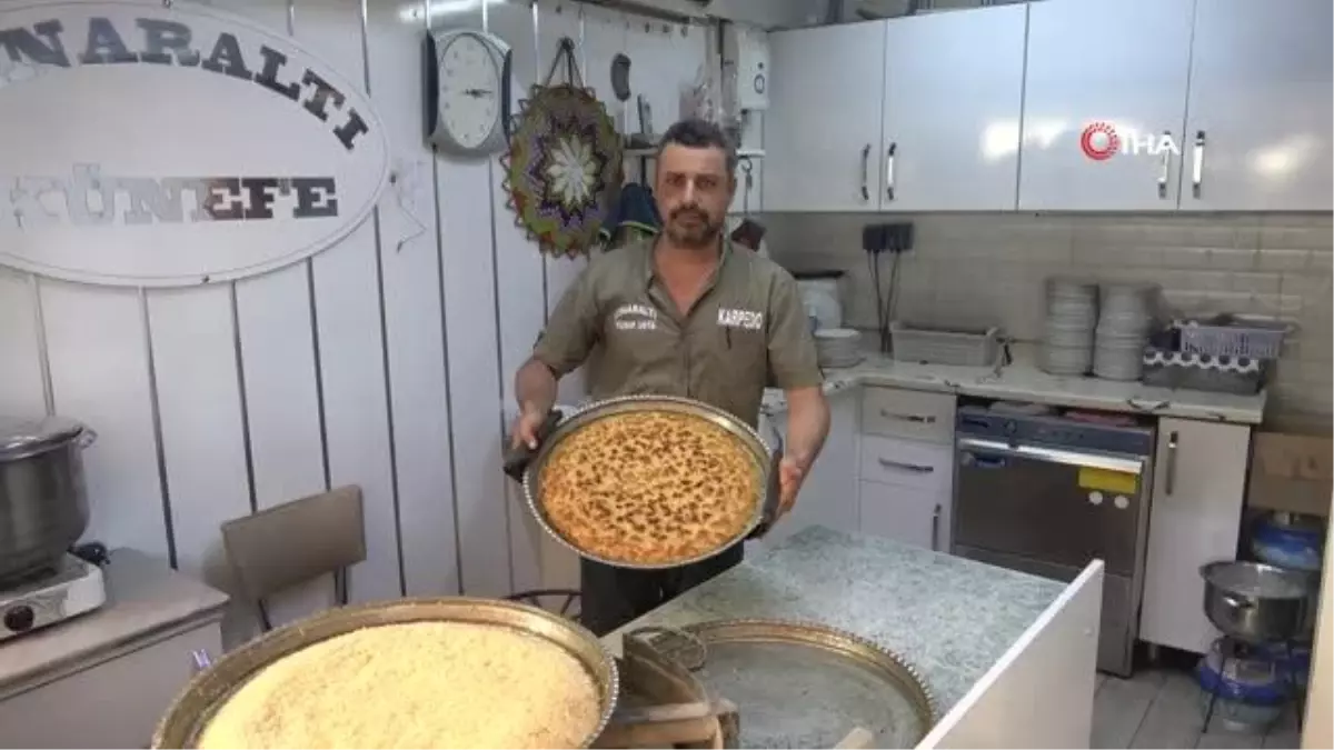 Hatay\'ın meşhur tatlısı künefe, bayram sofralarının vazgeçilmezi