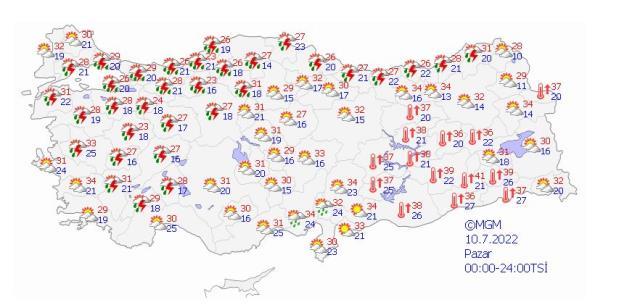 Kurban Bayramı'nda hava nasıl olacak? Meteoroloji'den 10 ile sarı uyarı Kurban Bayramı'nda hava nasıl olacak? Meteoroloji'den 10 ile sarı uyarı