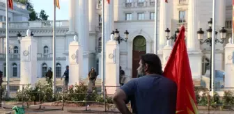Kuzey Makedonya'da AB üyeliği önerisiyle ilgili protestolar devam ediyor