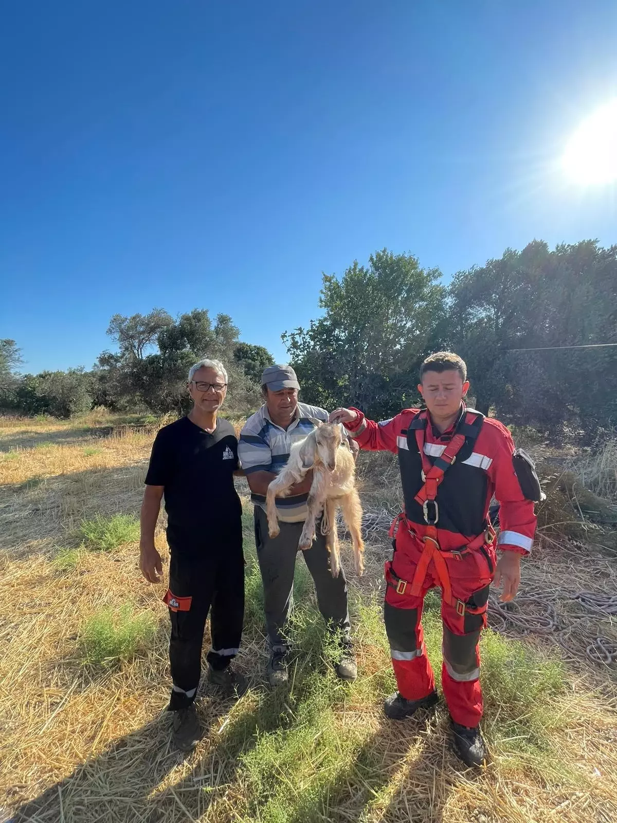Son dakika haberleri... Muğla\'da kuyuya düşen oğlak itfaiye ekiplerince kurtarıldı