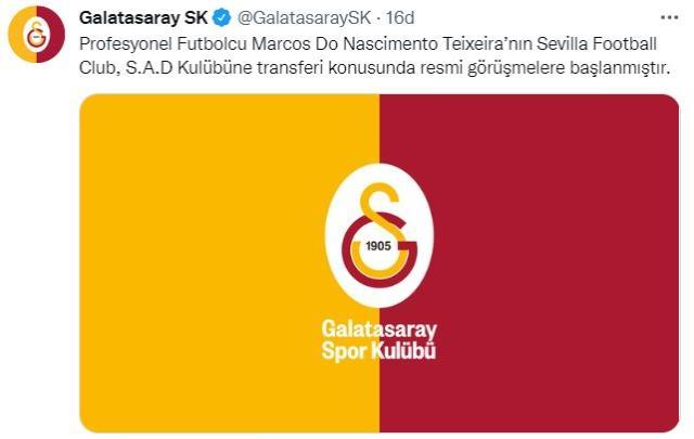 Son Dakika: Galatasaray'dan KAP'a Marcao bildirimi! Sevilla ile görüşmeler resmen başladı