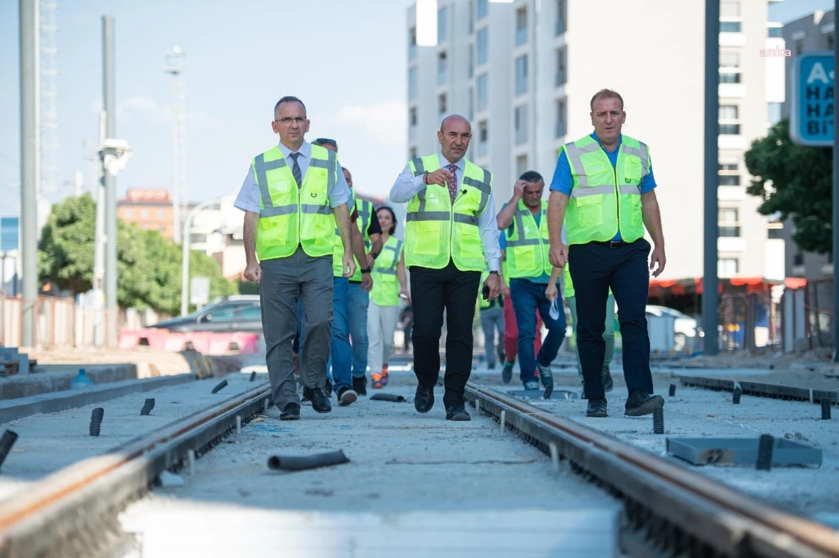 Çiğli Tramvayı İnşaatında İncelemelerde Bulunan Başkan Tunç Soyer: "İzmir Daha Fazla Hafif Raylı Sistem ve Metroyla Buluşacak"