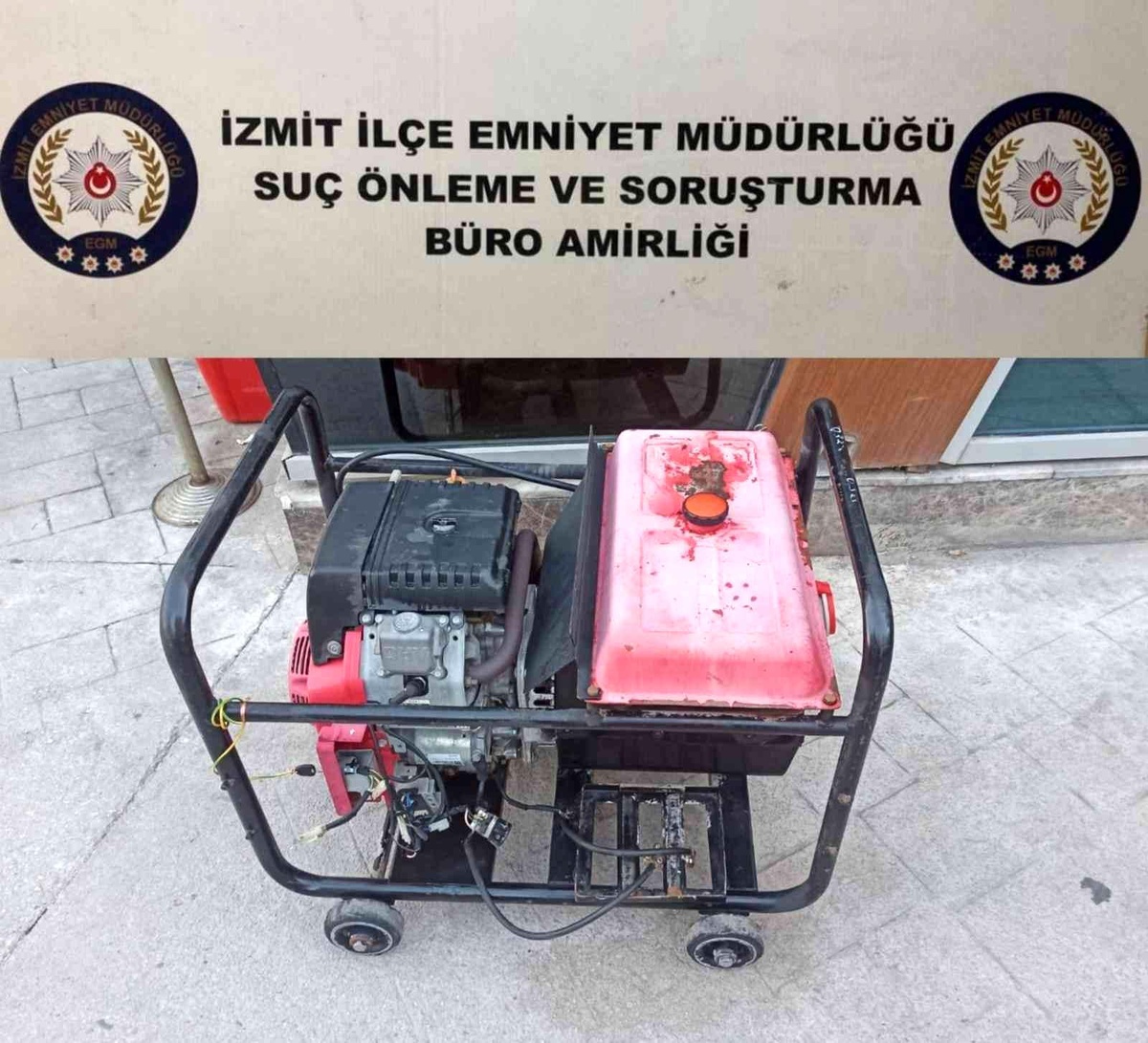 Fırının önünden çalınan 30 bin TL\'lik jeneratör polis ekiplerince bulundu