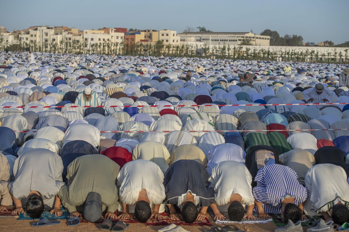 Fas'ta bayram namazı kılındı