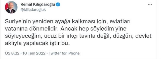 Kılıçdaroğlu, Bakan Soylu'nun 'Türkiye'de 700 bin Suriyeli dünyaya geldi' sözlerine Zafer Partisi'ne gönderme yaparak yanıt verdi Kılıçdaroğlu, Bakan Soylu'nun 'Türkiye'de 700 bin Suriyeli dünyaya geldi' sözlerine Zafer Partisi'ne gönderme yaparak yanıt verdi