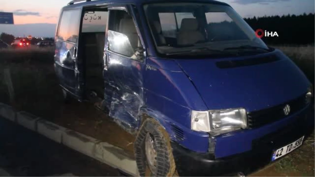 Son dakika haberleri | Konya\'da minibüsle otomobil çarpıştı: 7 yaralı