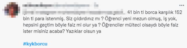 Öğrencilerin KYK borcu isyanı sosyal medyayı ayağa kaldırdı: 41 bin TL verdiler 152 bin lira geri istiyorlar Öğrencilerin KYK borcu isyanı sosyal medyayı ayağa kaldırdı: 41 bin TL verdiler 152 bin lira geri istiyorlar