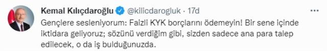 Öğrencilerin KYK isyanı sosyal medyayı ayağa kaldırdı, Kılıçdaroğlu gençlere seslendi: Faizli borçları ödemeyin Öğrencilerin KYK isyanı sosyal medyayı ayağa kaldırdı, Kılıçdaroğlu gençlere seslendi: Faizli borçları ödemeyin