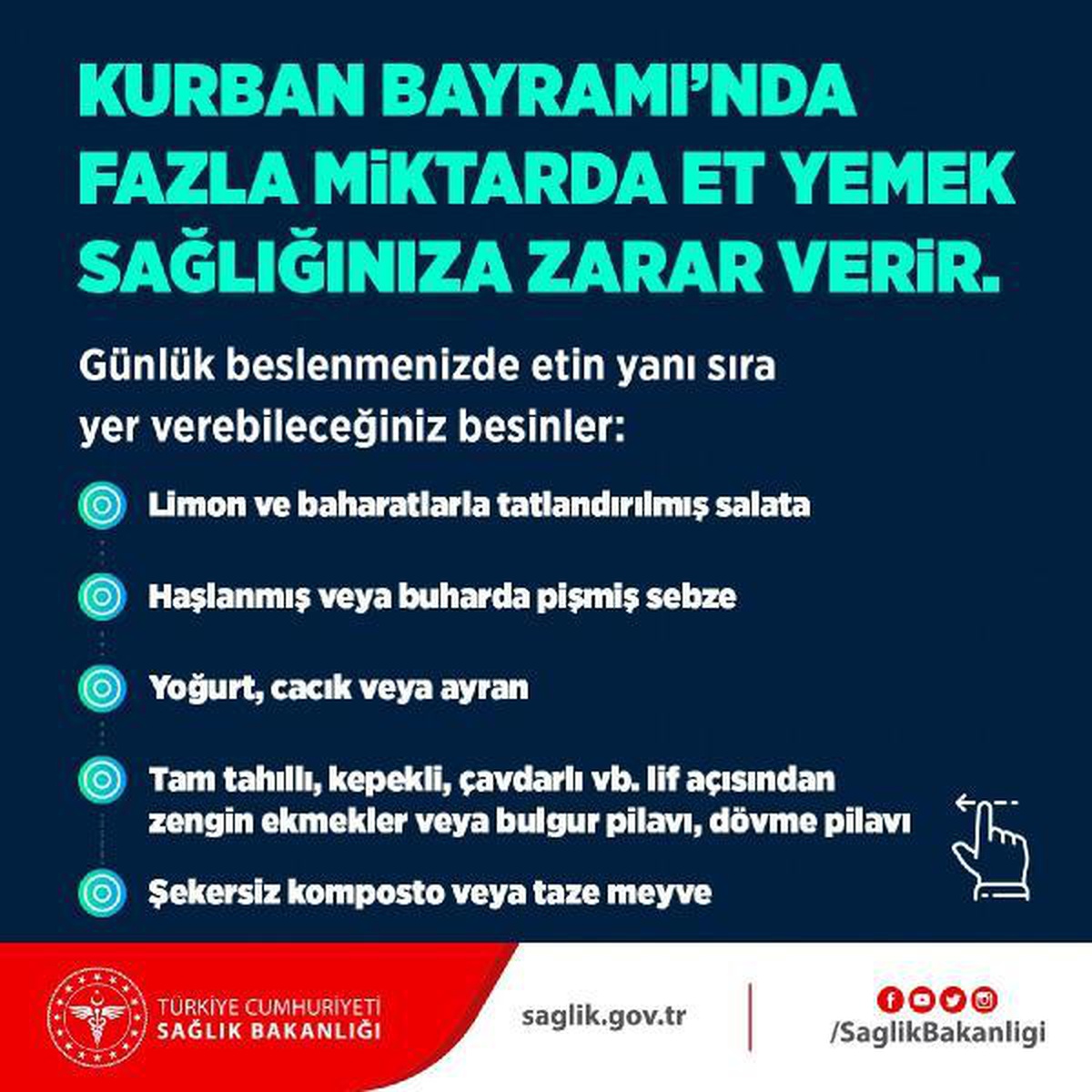 Sağlık Bakanlığı: Günlük beslenmede 5 temel besin grubuna yer verilmeli