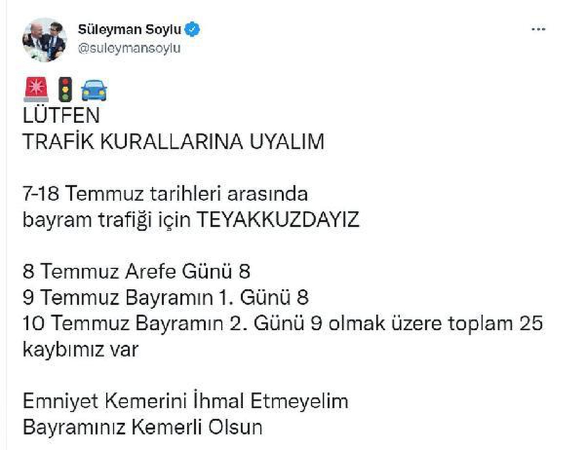 Son dakika haber... Bakan Soylu: Trafik kazalarında 25 kaybımız var