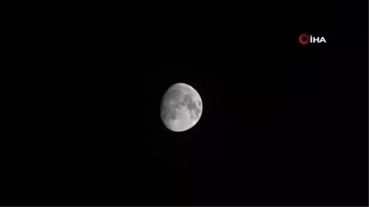 Geceyi aydınlatan şişkin ay görsel şölen sundu