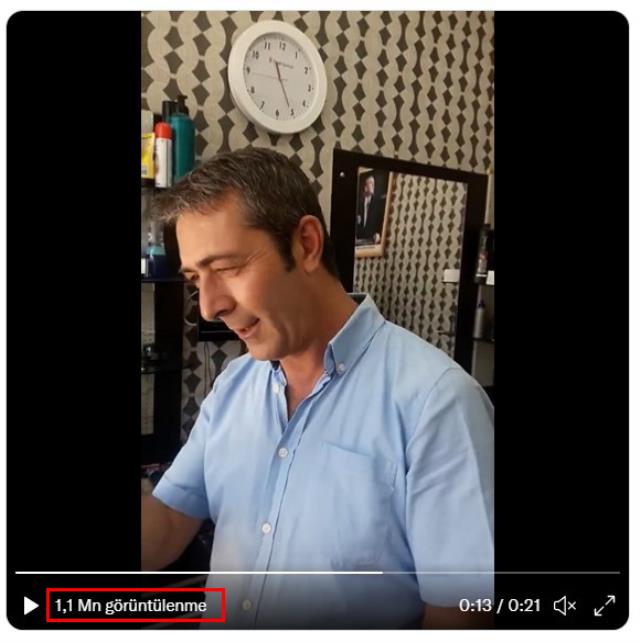 Milyon izlenmeyi devirdi! Ali Koç'a benzeyen berberin videosu sosyal medyada rekora koşuyor Milyon izlenmeyi devirdi! Ali Koç'a benzeyen berberin videosu sosyal medyada rekora koşuyor