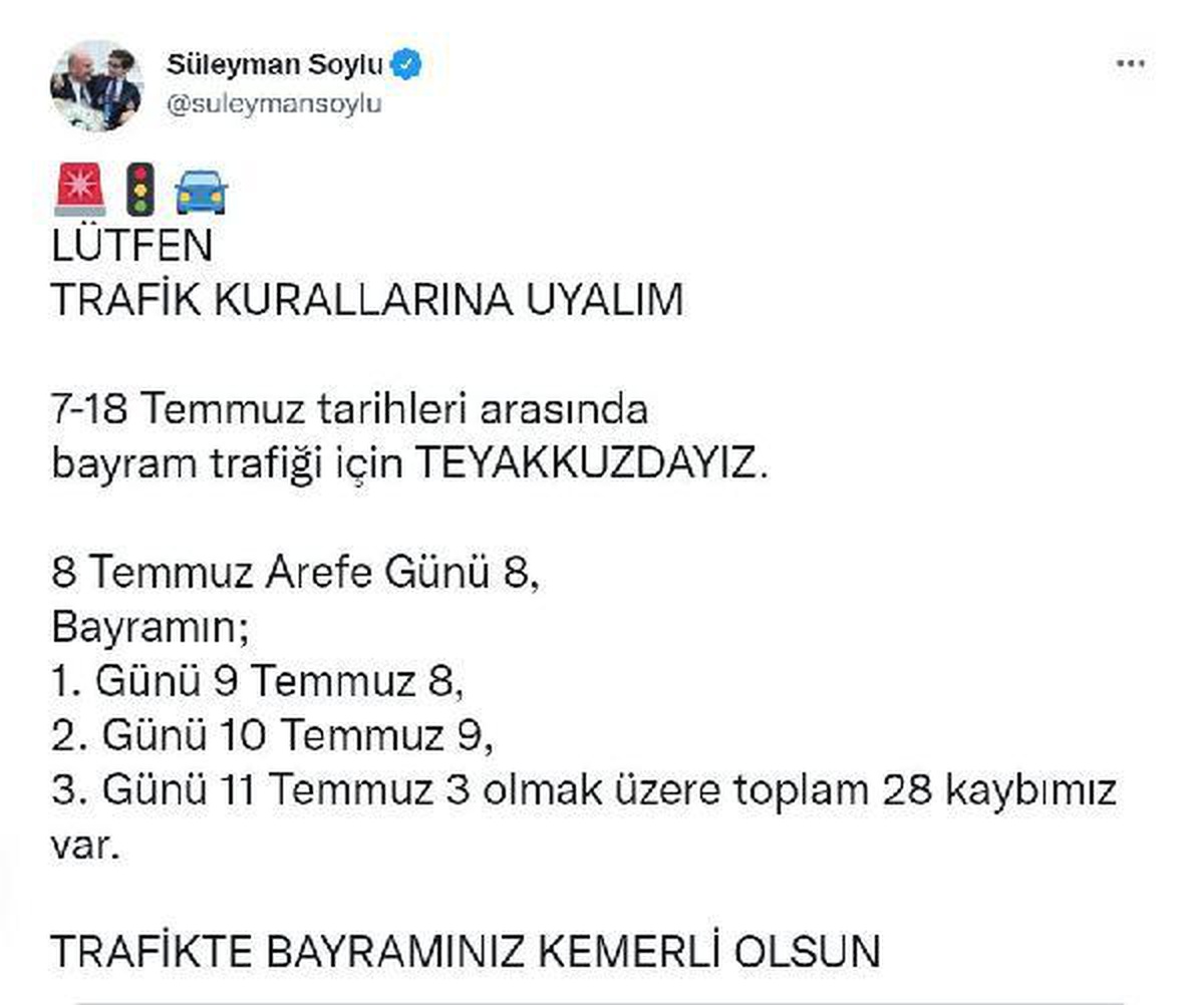 Son dakika haber! Bakan Soylu: Trafik kazalarında 28 kaybımız var