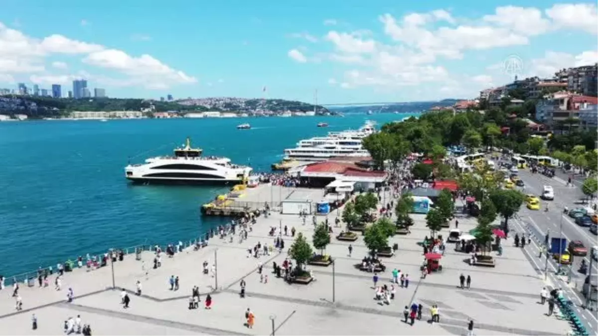 (Dron) İstanbul'da bayram tatili yoğunluğu (2)