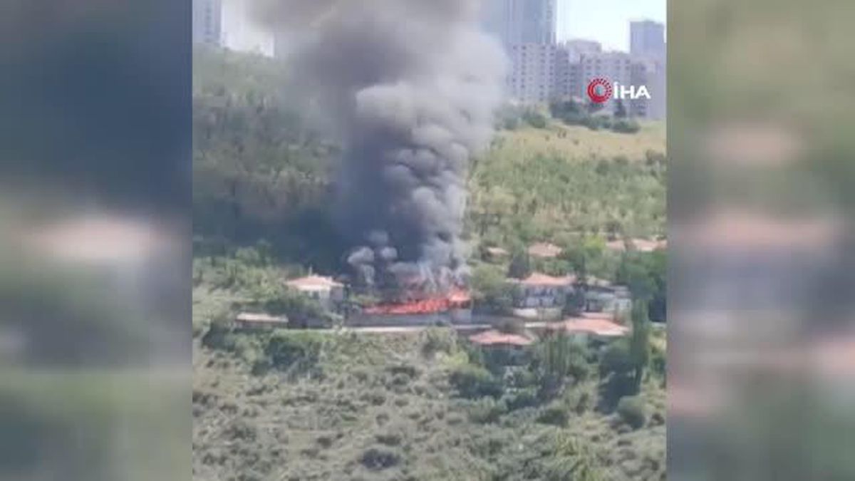 Başkent'te alev alev yanan evden yaşlı kadın son anda kurtarıldı