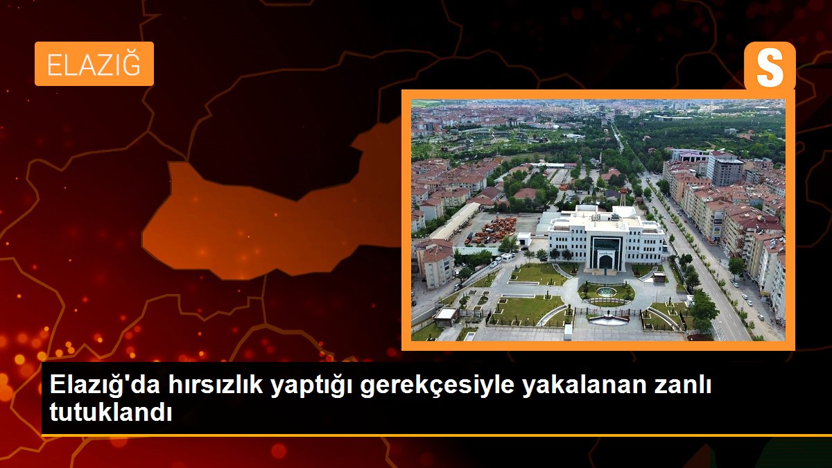Son dakika haberi: Elazığ\'da hırsızlık yaptığı gerekçesiyle yakalanan zanlı tutuklandı