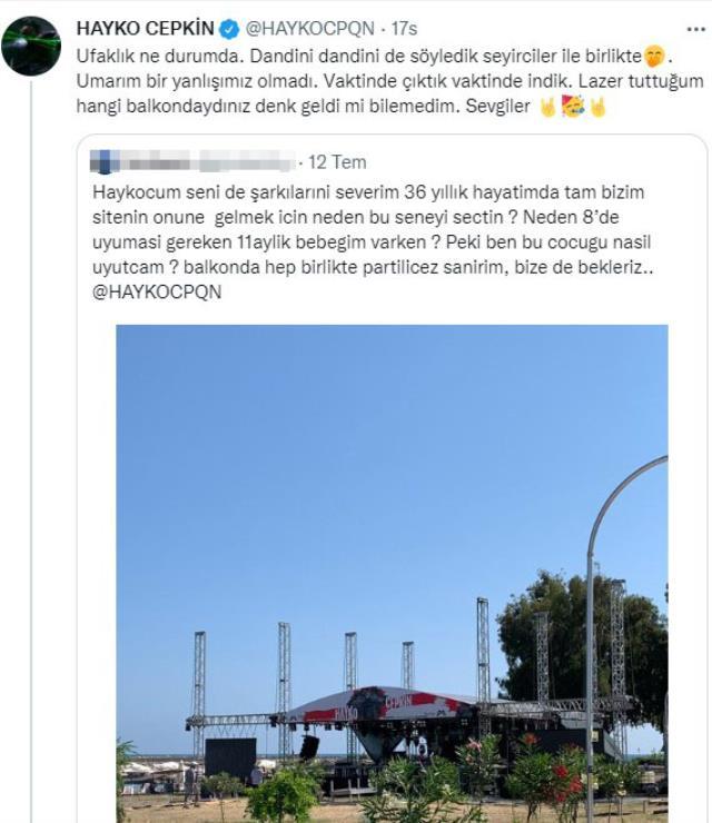 Hayko Cepkin, 'Çocuğum nasıl uyuyacak' diye isyan eden hayranı için sahnede ninni söyledi