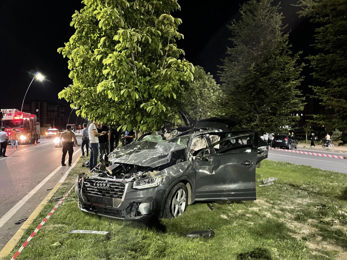 Niğde\'de refüjdeki ağaçlara çarpan otomobilin sürücüsü öldü