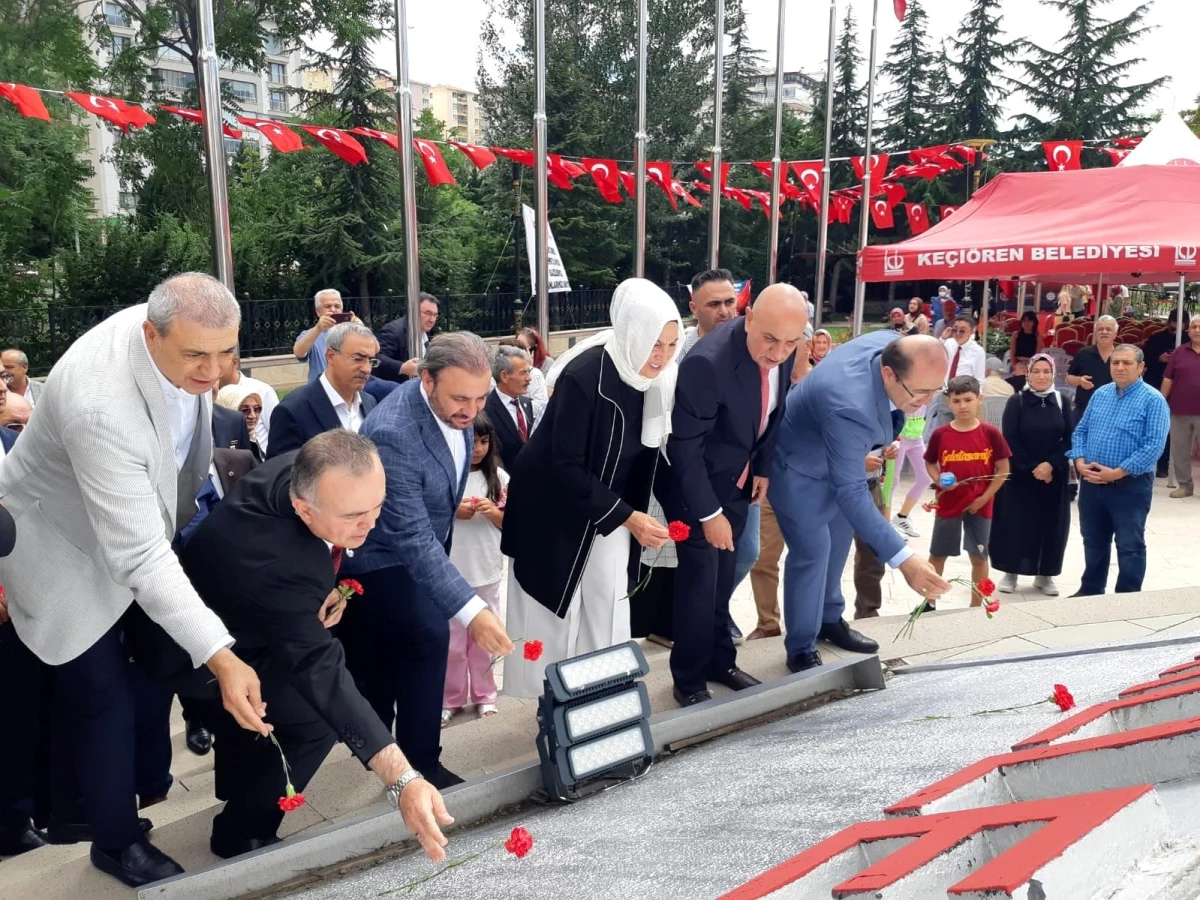 Keçiören\'de 15 Temmuz Şehitler Anıtı\'nda anma töreni düzenlendi
